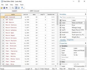 Data Editor Stata – Cahaya Semesta Curahanhati